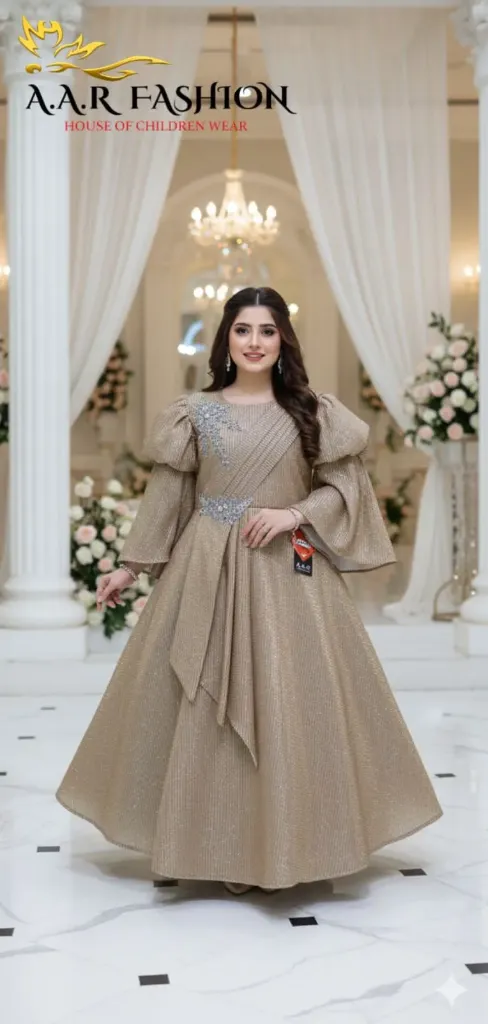 "Starlight" Luxury Shimmer Maxi – Party Wear